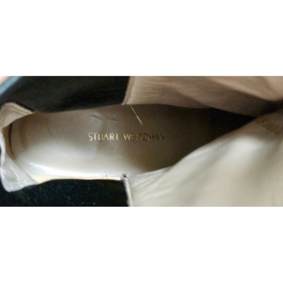 STUART WEITZMAN RESERVE BOOTIE BLACK LEATHER ANKLE CLASSIC BOOT SZ 8.5 NEW - Picture 13 of 15